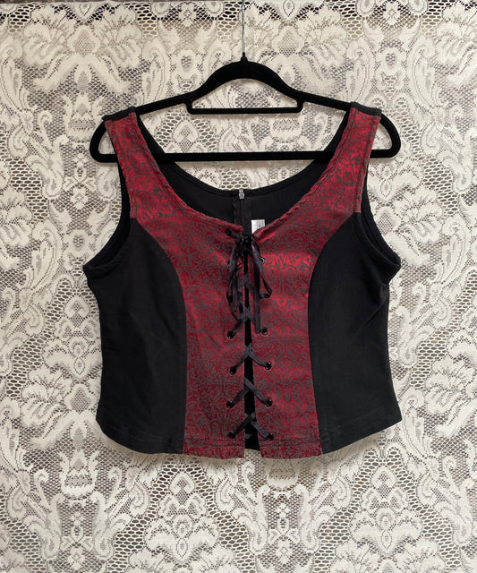 The Crimson Corset Top